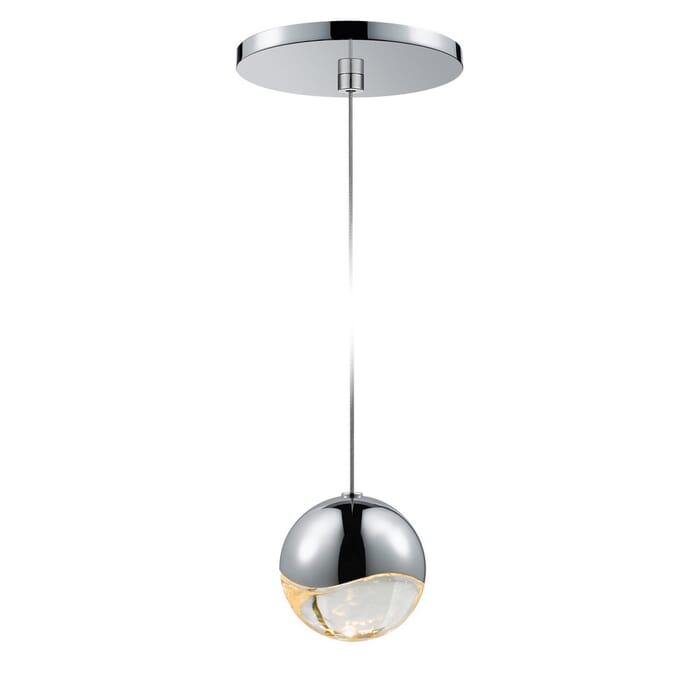 Sonneman Grapes 3.25" LED Pendant w/ Round Canopy in Polished Chrome Sonneman Grapes 3.25" LED Pendant w/ Round Canopy in Polished Chrome