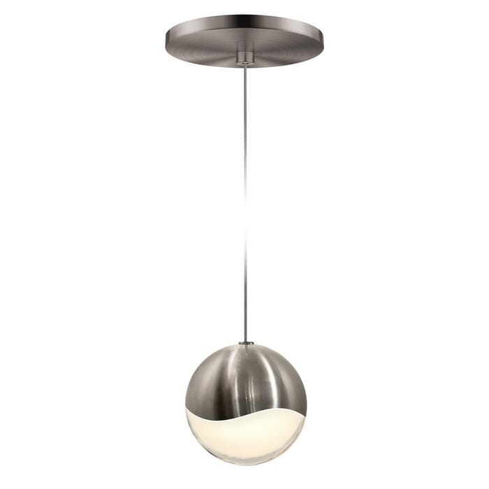 Sonneman Grapes 3.75" LED Pendant w/ Round Canopy in Satin Nickel Sonneman Grapes 3.75" LED Pendant w/ Round Canopy in Satin Nickel
