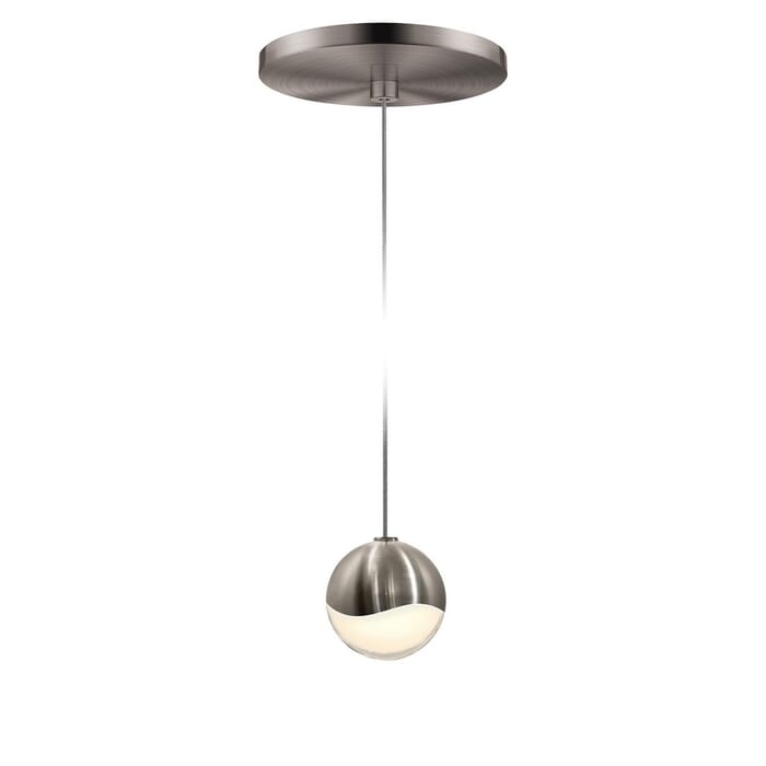 Sonneman Grapes 2.5" LED Pendant w/ Round Canopy in Satin Nickel Sonneman Grapes 2.5" LED Pendant w/ Round Canopy in Satin Nickel