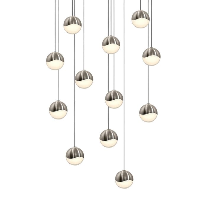 Sonneman Grapes 15.5" 12-Light LED Pendant in Satin Nickel Sonneman Grapes 15.5" 12-Light LED Pendant in Satin Nickel