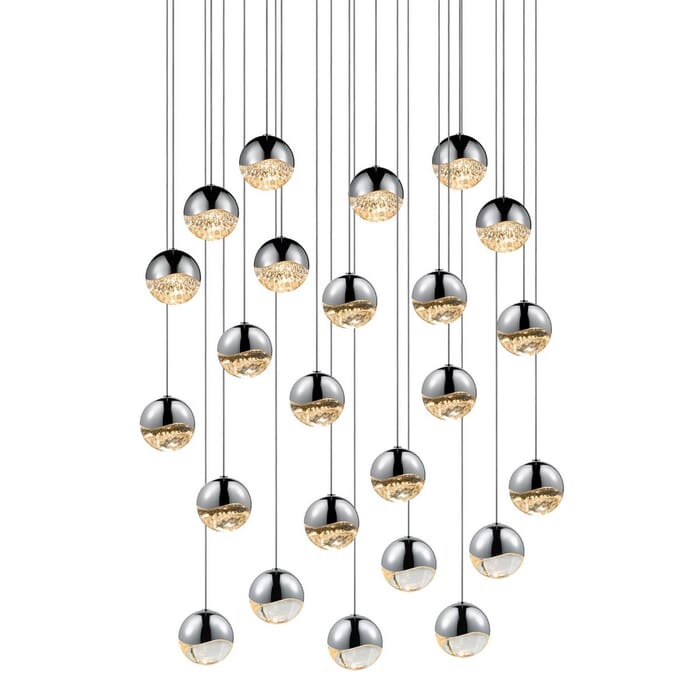 Sonneman Grapes 26.25" 24-Light LED Pendant in Polished Chrome Sonneman Grapes 26.25" 24-Light LED Pendant in Polished Chrome