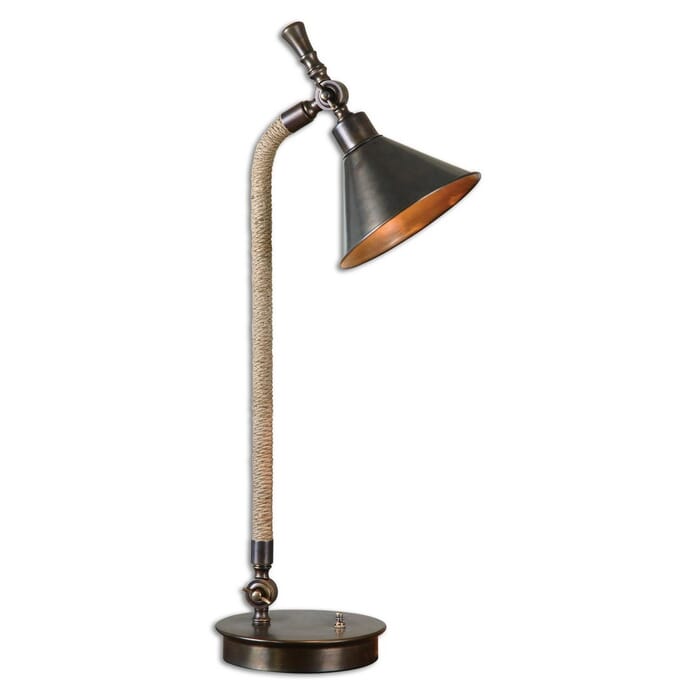 Uttermost Duvall Task 27.5" Task Lamp in Plated Oxidized Bronze Uttermost Duvall Task 27.5" Task Lamp in Plated Oxidized Bronze