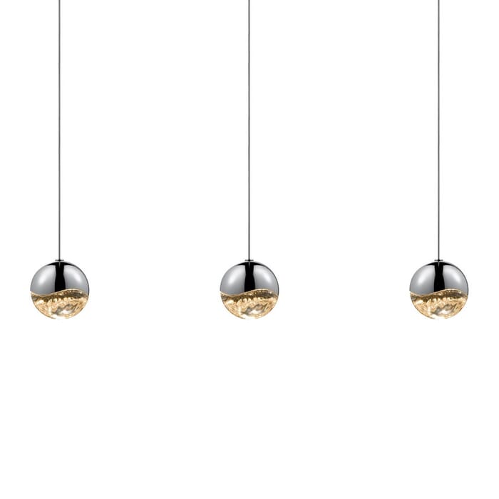 Sonneman Grapes 37.25" 3-Light LED Pendant in Polished Chrome Sonneman Grapes 37.25" 3-Light LED Pendant in Polished Chrome