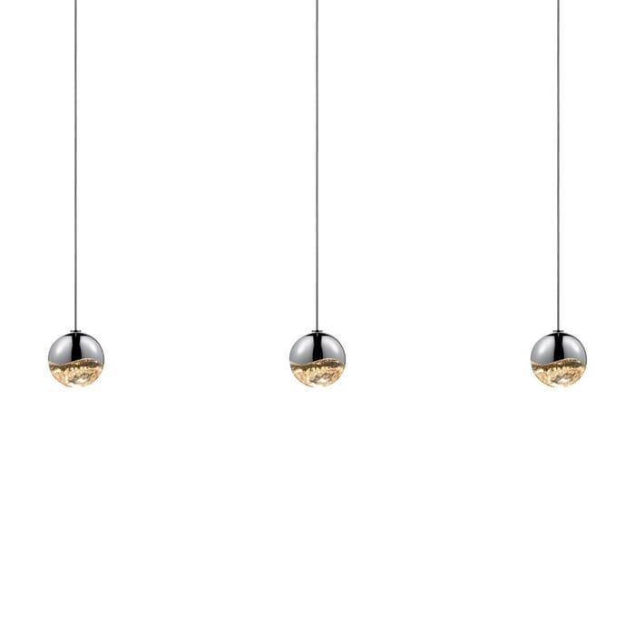 Sonneman Grapes 36.5" 3-Light LED Pendant in Polished Chrome Sonneman Grapes 36.5" 3-Light LED Pendant in Polished Chrome