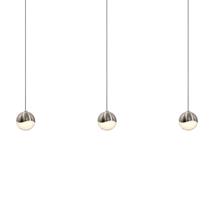 Sonneman Grapes 36.5" 3-Light LED Pendant in Satin Nickel Sonneman Grapes 36.5" 3-Light LED Pendant in Satin Nickel