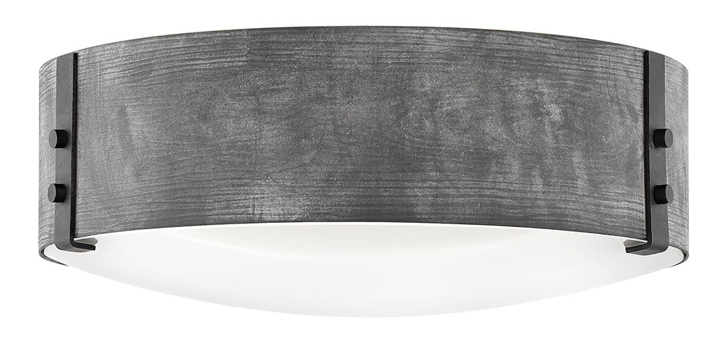 Aged Zinc LED Flush Mount from the Sawyer Collection