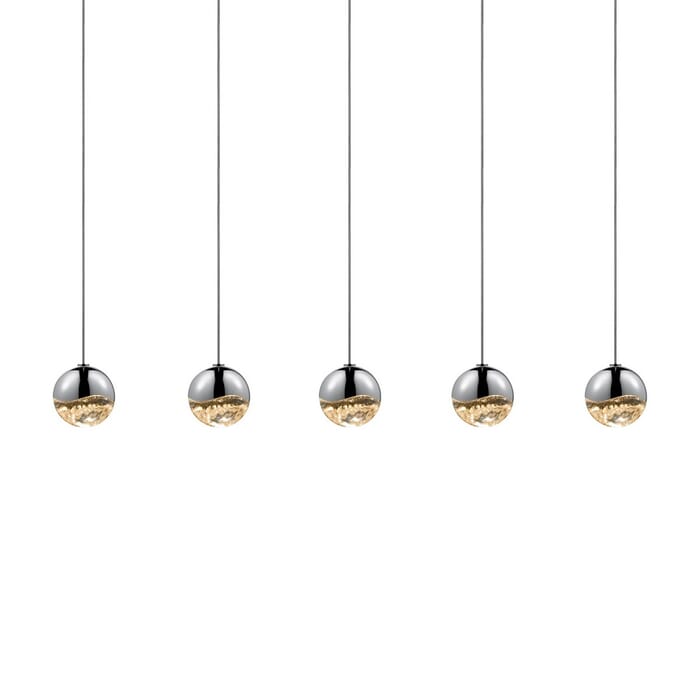 Sonneman Grapes 36.5" 5-Light LED Pendant in Polished Chrome Sonneman Grapes 36.5" 5-Light LED Pendant in Polished Chrome