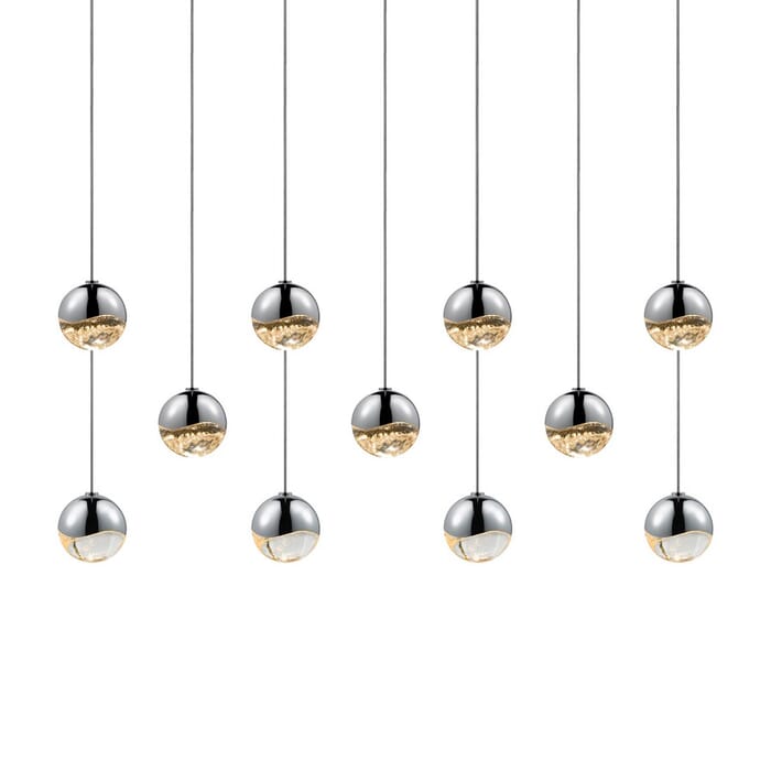 Sonneman Grapes 36.25" 11-Light LED Pendant in Polished Chrome Sonneman Grapes 36.25" 11-Light LED Pendant in Polished Chrome