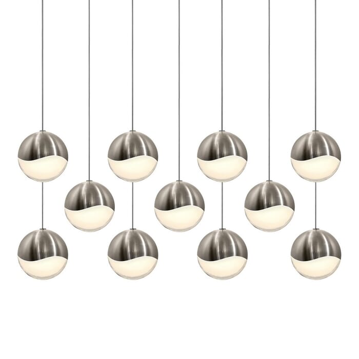 Sonneman Grapes 37.5" 11-Light LED Pendant in Satin Nickel Sonneman Grapes 37.5" 11-Light LED Pendant in Satin Nickel