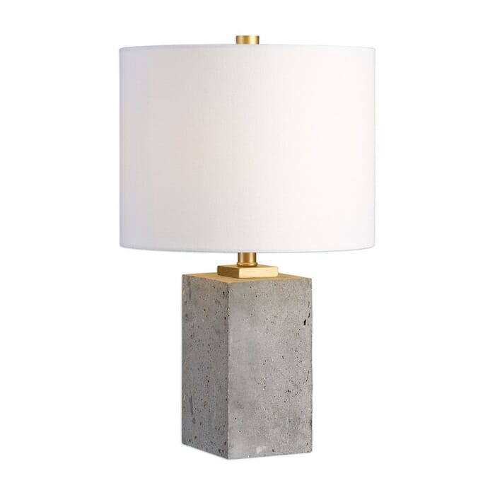 Uttermost Drexel 17" Stained Concrete Lamp in Brushed Gold Uttermost Drexel 17" Stained Concrete Lamp in Brushed Gold