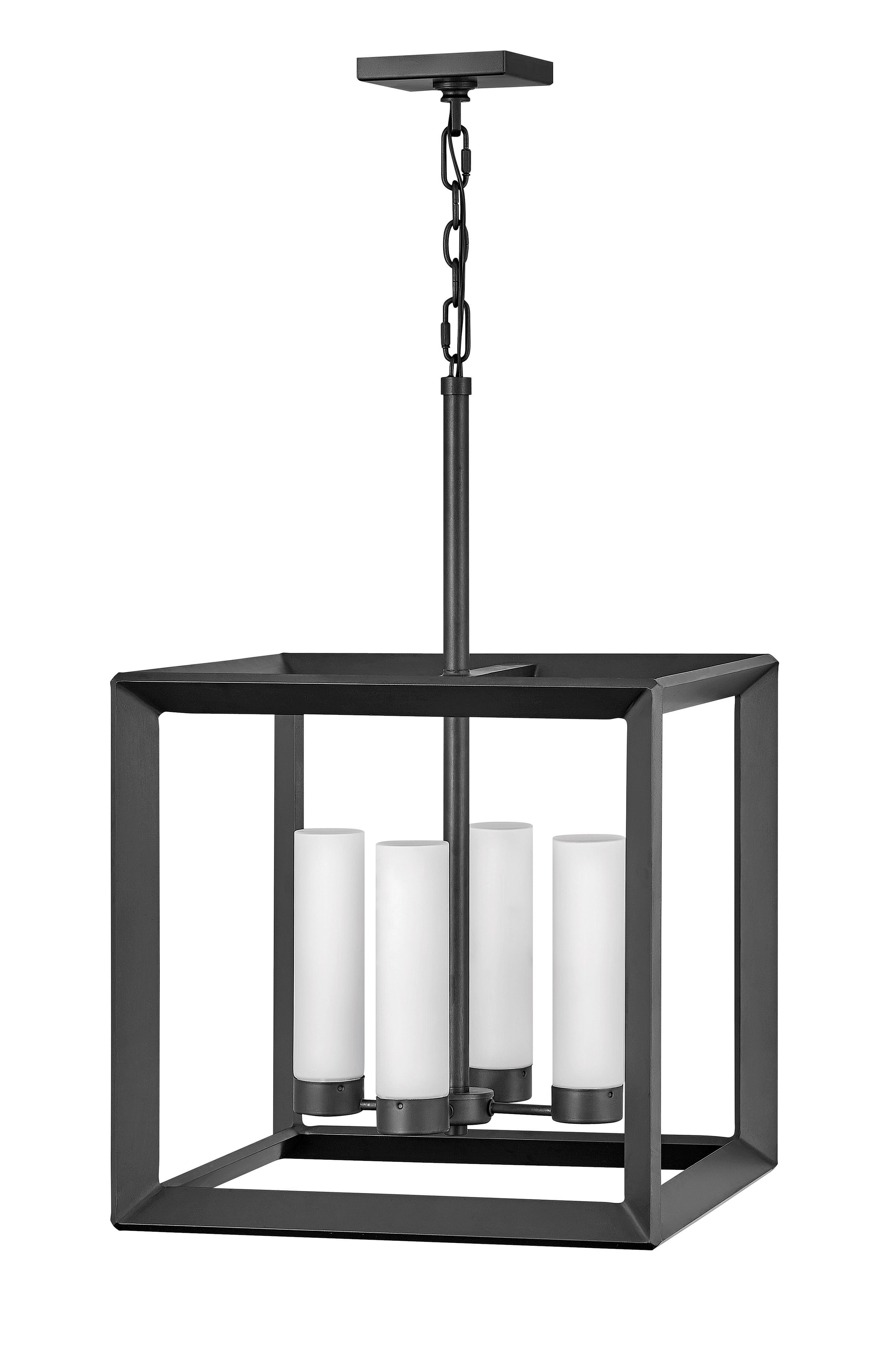 Brushed Graphite LED Outdoor Lantern from the Rhodes Collection