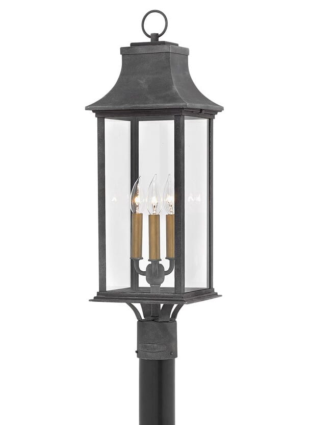 Adair 3-Light Outdoor Light In Aged Zinc