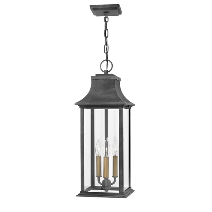 Hinkley Adair Outdoor Hanging Light in Aged Zinc Hinkley Adair Outdoor Hanging Light in Aged Zinc
