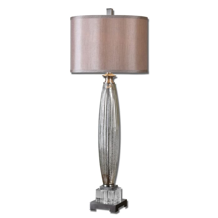 Uttermost Loredo 37" Mercury Glass Table Lamp in Brushed Nickel Uttermost Loredo 37" Mercury Glass Table Lamp in Brushed Nickel