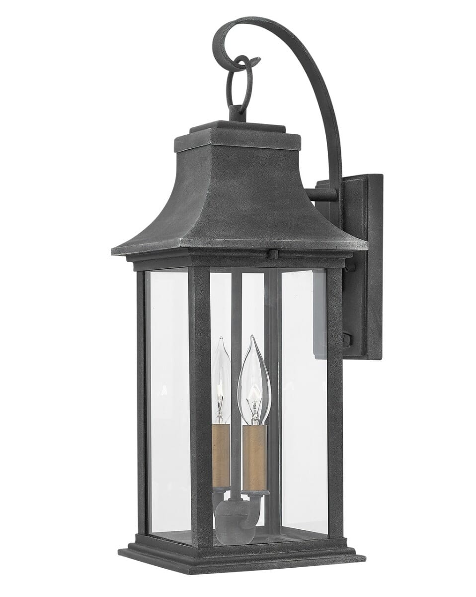 Adair 2-Light Outdoor Light In Aged Zinc