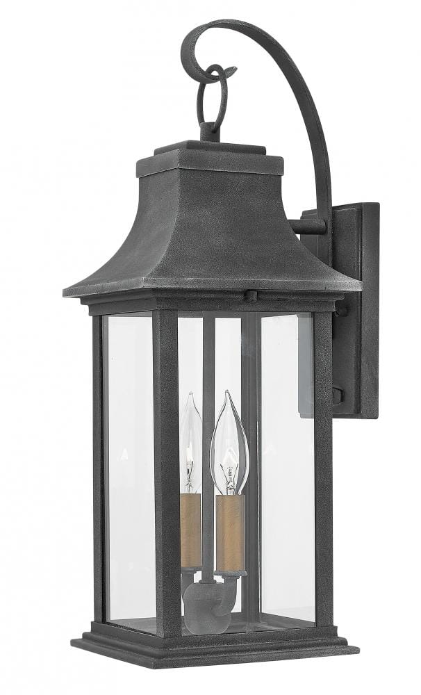 Adair 2-Light Outdoor Light In Aged Zinc