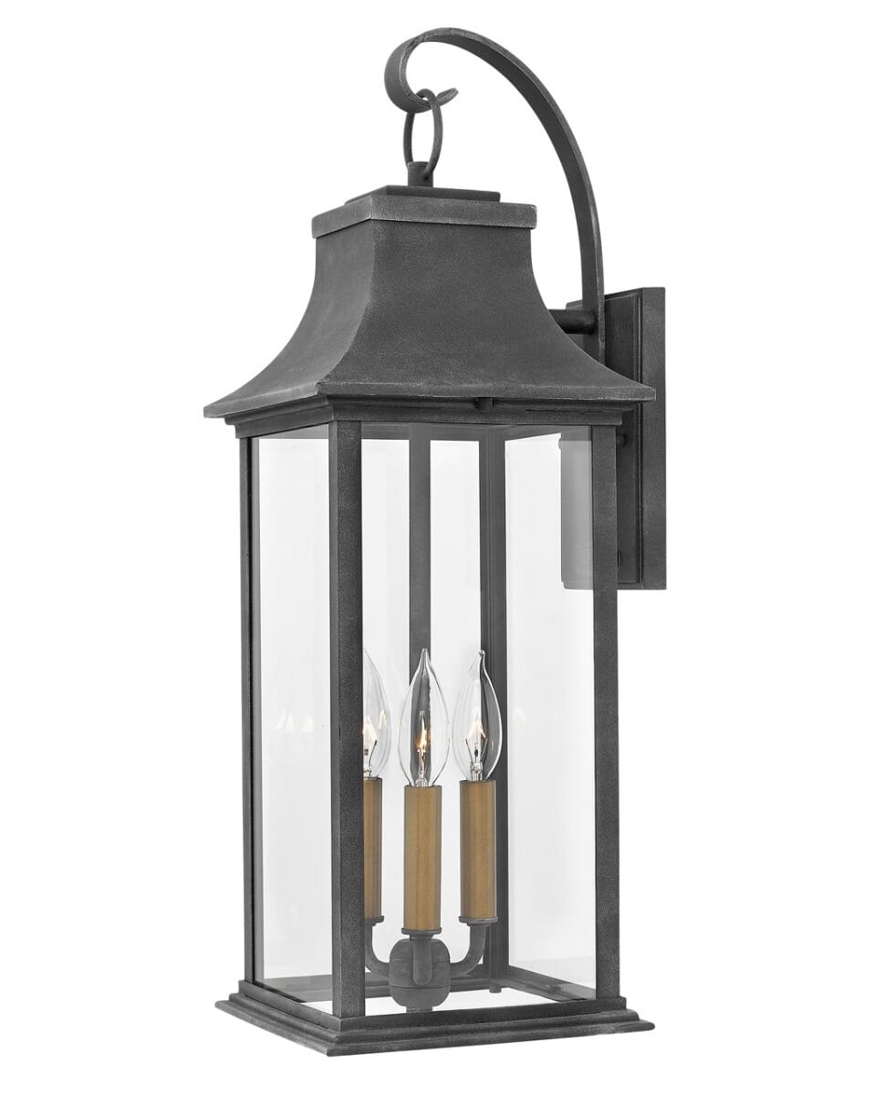 Adair 3-Light Outdoor Light In Aged Zinc