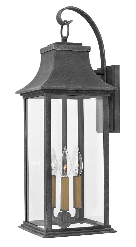 Adair 3-Light Outdoor Light In Aged Zinc