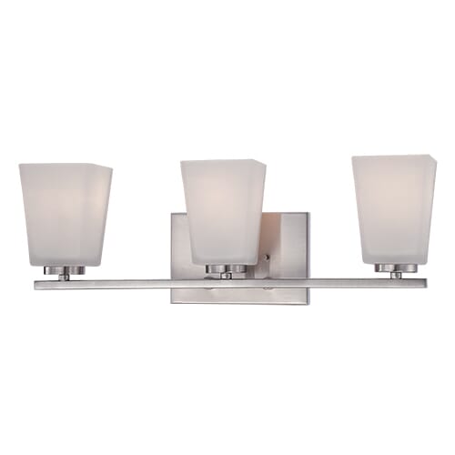 200 Series 3-Light Bathroom Vanity Light in Brushed Nickel