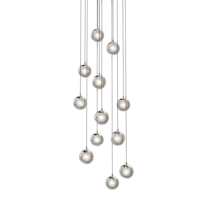Sonneman Champagne Bubbles 17.25" 12-Light LED Pendant in Polished Chrome Sonneman Champagne Bubbles 17.25" 12-Light LED Pendant in Polished Chrome