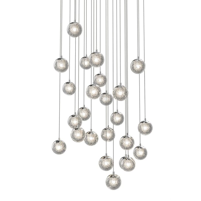 Sonneman Champagne Bubbles 27.25" 24-Light LED Pendant in Polished Chrome Sonneman Champagne Bubbles 27.25" 24-Light LED Pendant in Polished Chrome