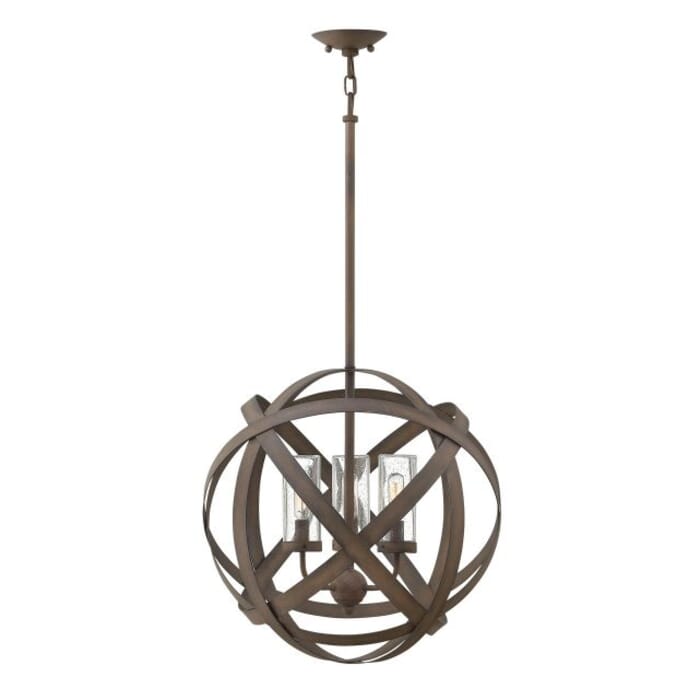 Hinkley Carson 3-Light Outdoor Hanging Light in Vintage Iron Hinkley Carson 3-Light Outdoor Hanging Light in Vintage Iron