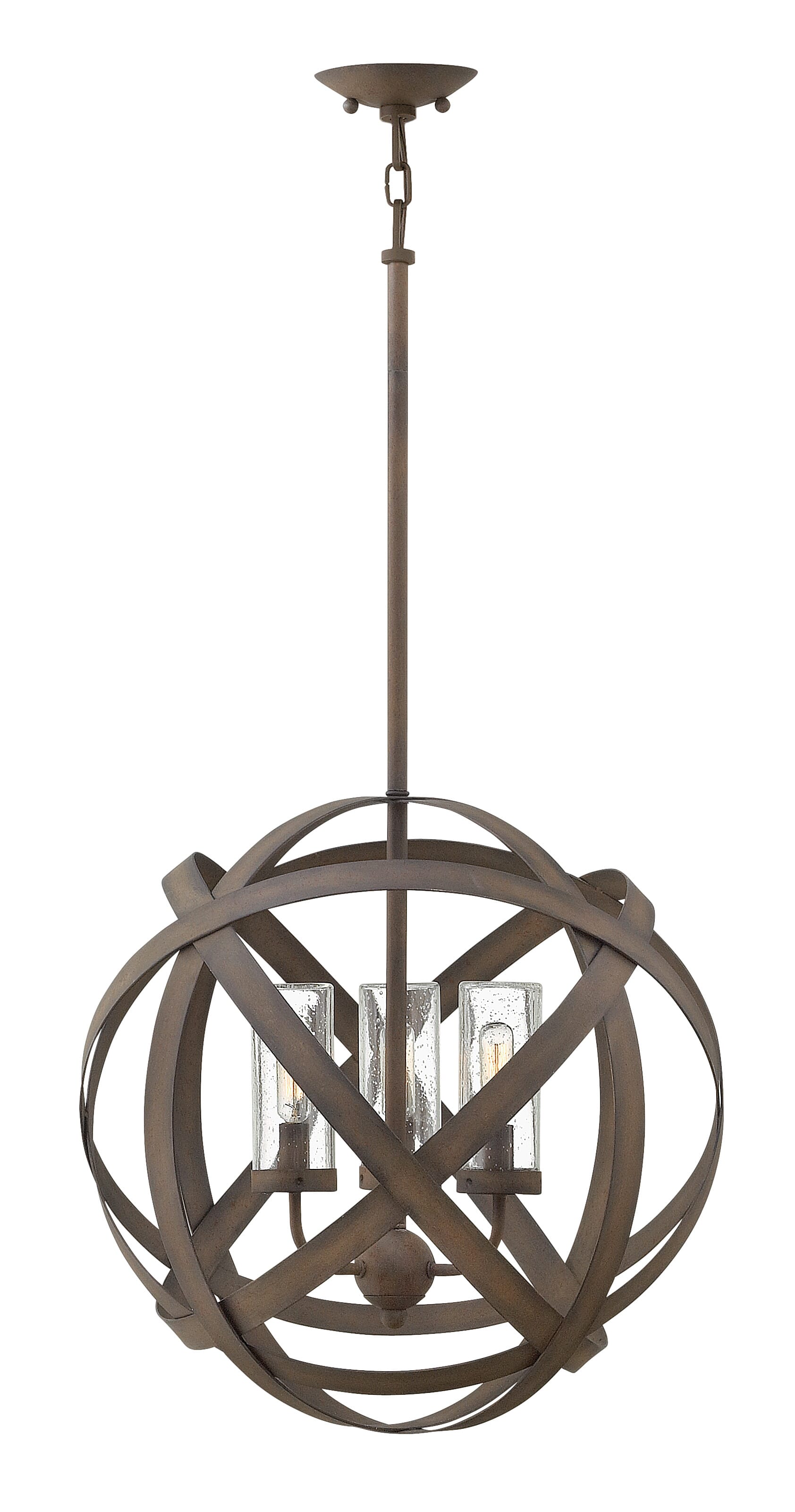 Vintage Iron LED Outdoor Chandelier from the Carson Collection