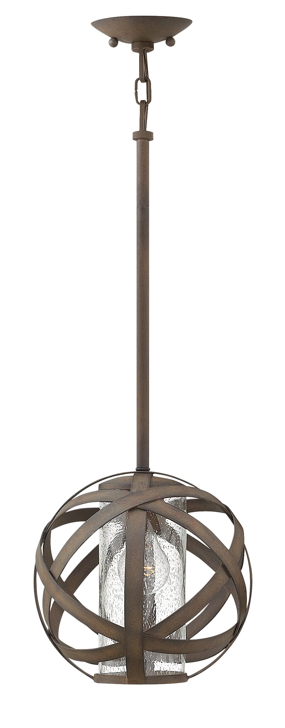 Vintage Iron LED Outdoor Pendant from the Carson Collection