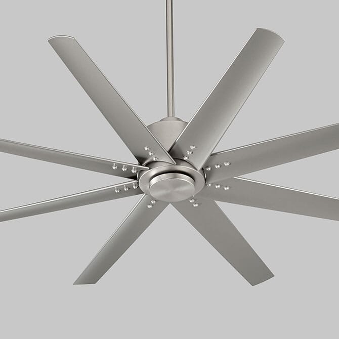 Fleet 56" Indoor/Outdoor Ceiling Fan in Satin Nickel