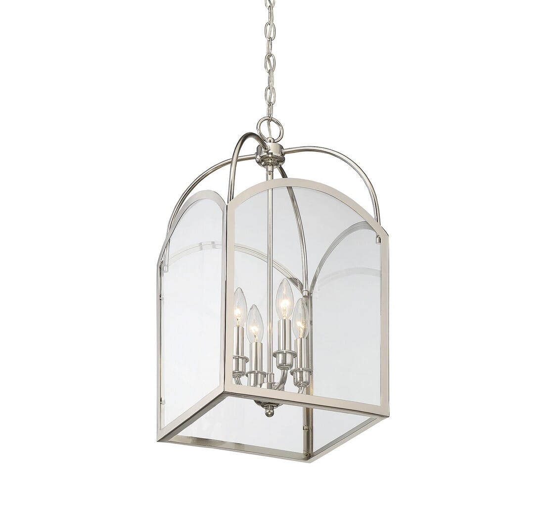 Savoy House Garrett 4-Light Pendant in Polished Nickel
