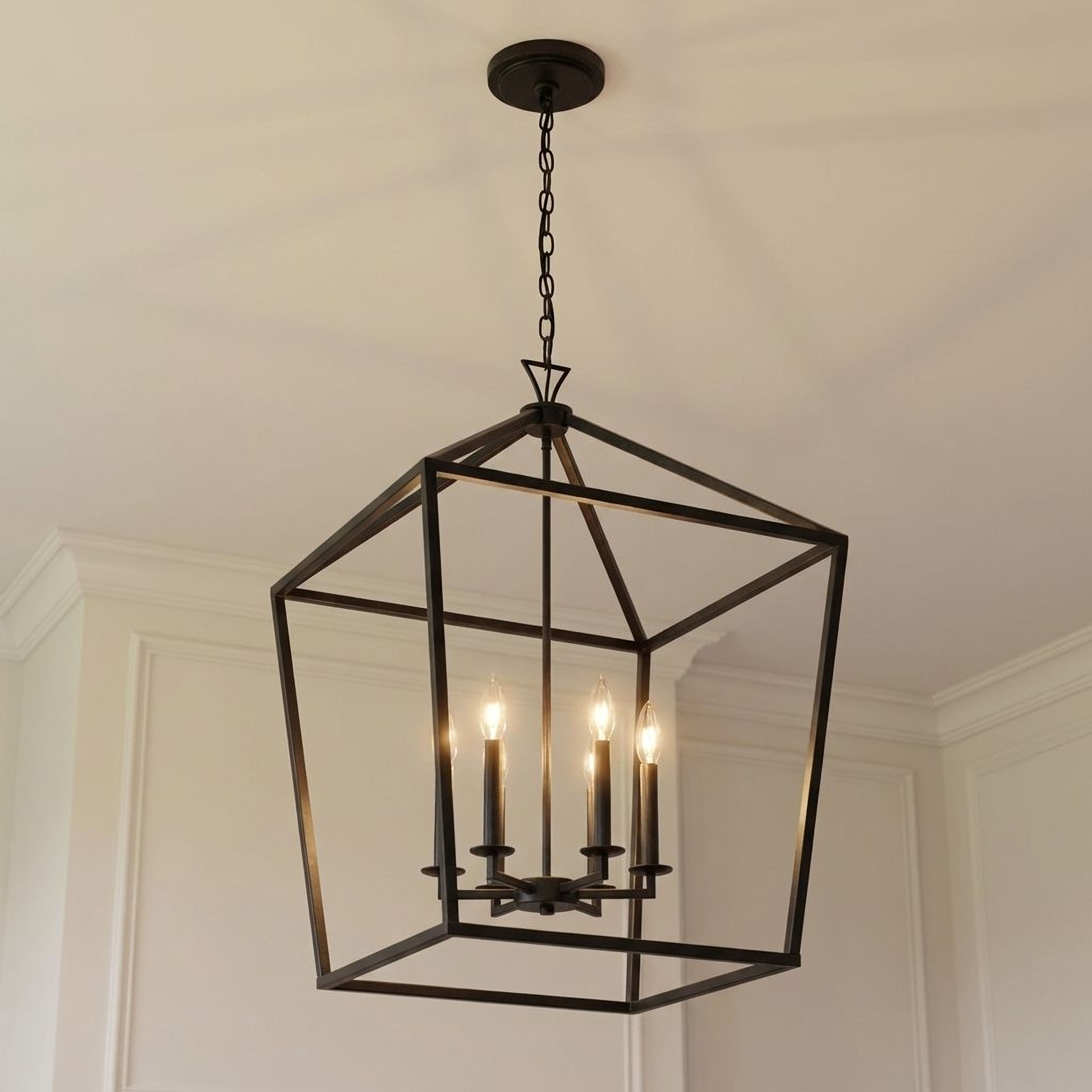 Matte Black Six Light Pendant from the Townsend Collection