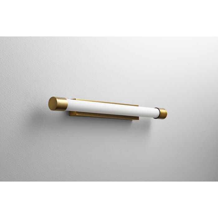 Oxygen Zenith Bathroom Vanity Light in Aged Brass Oxygen Zenith Bathroom Vanity Light in Aged Brass