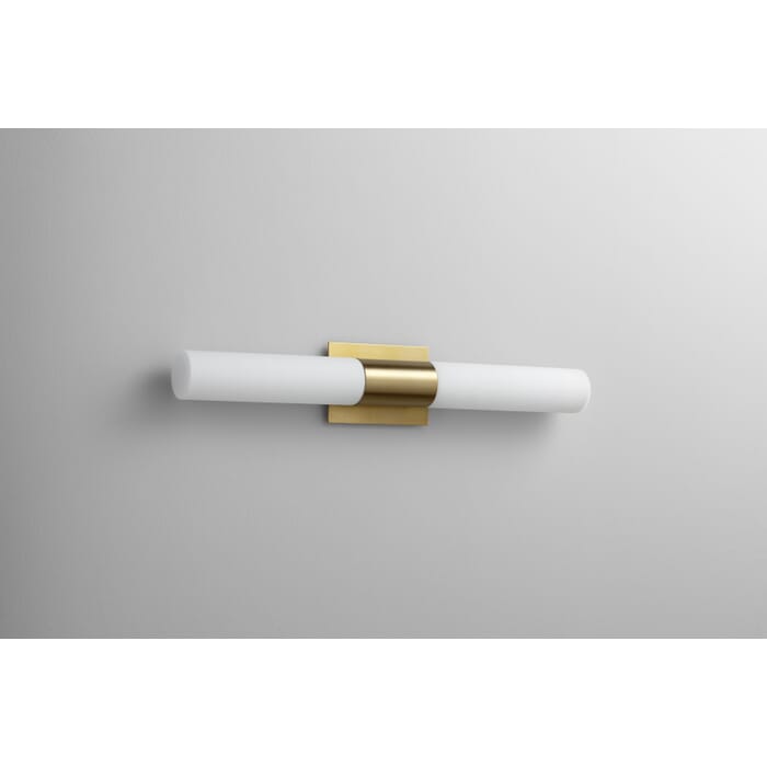 Oxygen Magneta Bathroom Vanity Light in Aged Brass Oxygen Magneta Bathroom Vanity Light in Aged Brass
