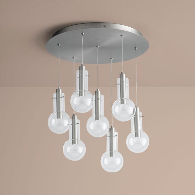 Primo 7-Light Pendant Light in Satin Nickel