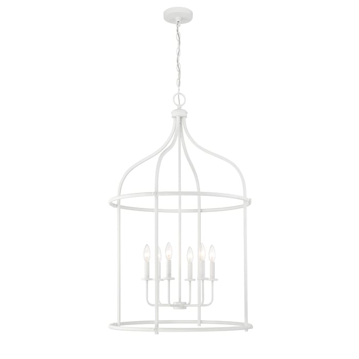 Brookstone 6-Light Pendant in Bisque White Brookstone 6-Light Pendant in Bisque White