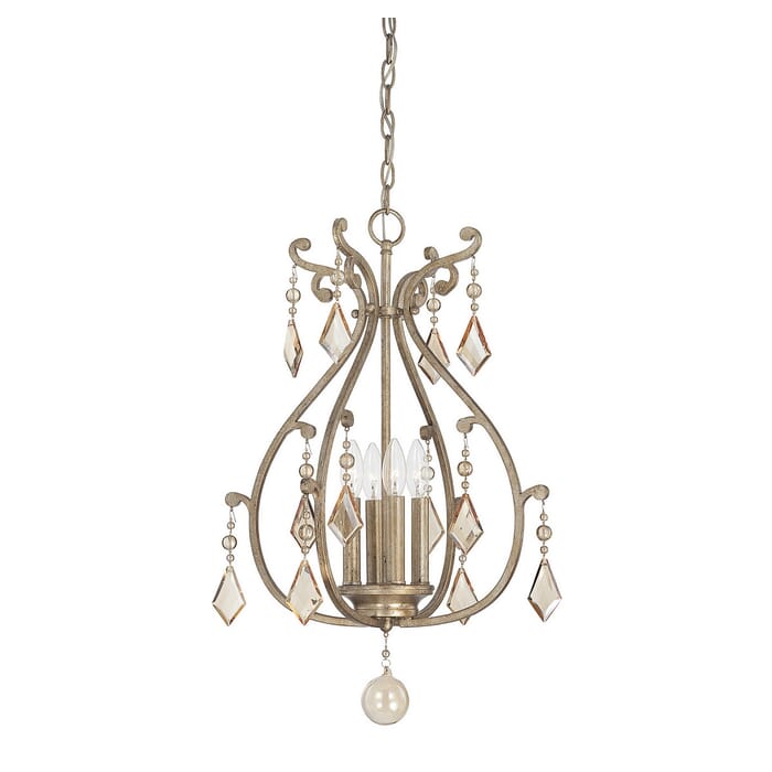 Savoy House Rothchild 4-Light Foyer in Oxidized Silver Savoy House Rothchild 4-Light Foyer in Oxidized Silver