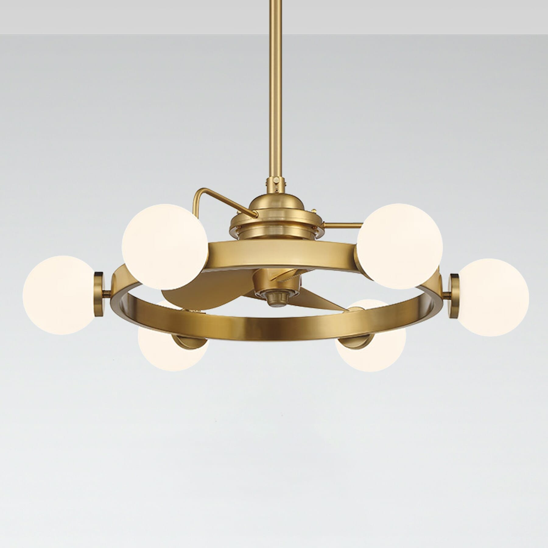 Warm Brass LED Fandelier from the Gibson Collection