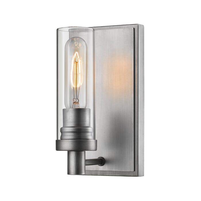 Z-Lite Persis 1-Light Wall Sconce In Old Silver Z-Lite Persis 1-Light Wall Sconce In Old Silver