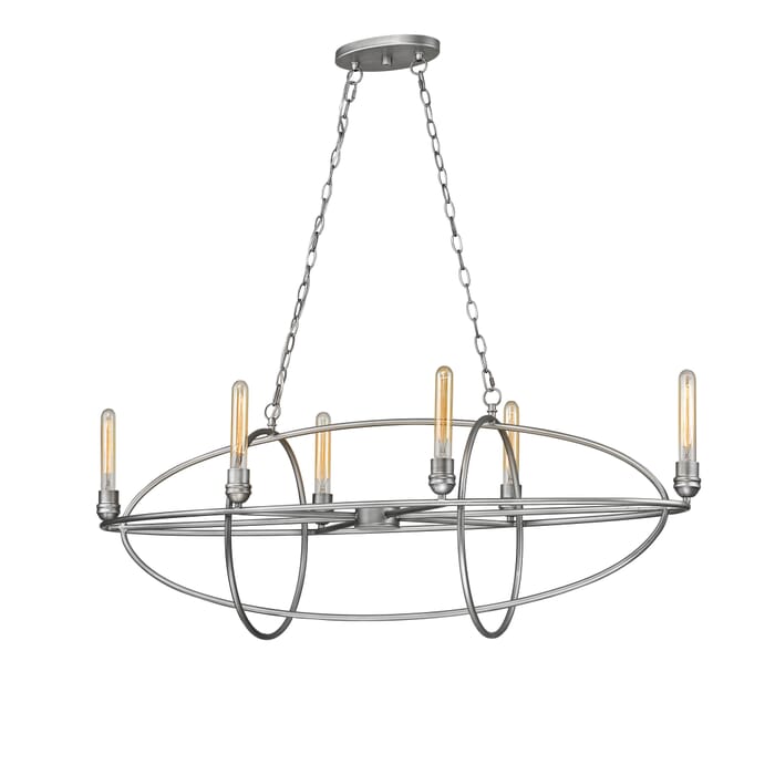 Z-Lite Persis 6-Light Chandelier In Old Silver Z-Lite Persis 6-Light Chandelier In Old Silver