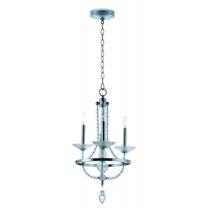 Maxim Lighting Paris 3-Light 3-Light Single-Tier Chandelier in Polished Nickel Maxim Lighting Paris 3-Light 3-Light Single-Tier Chandelier in Polished Nickel
