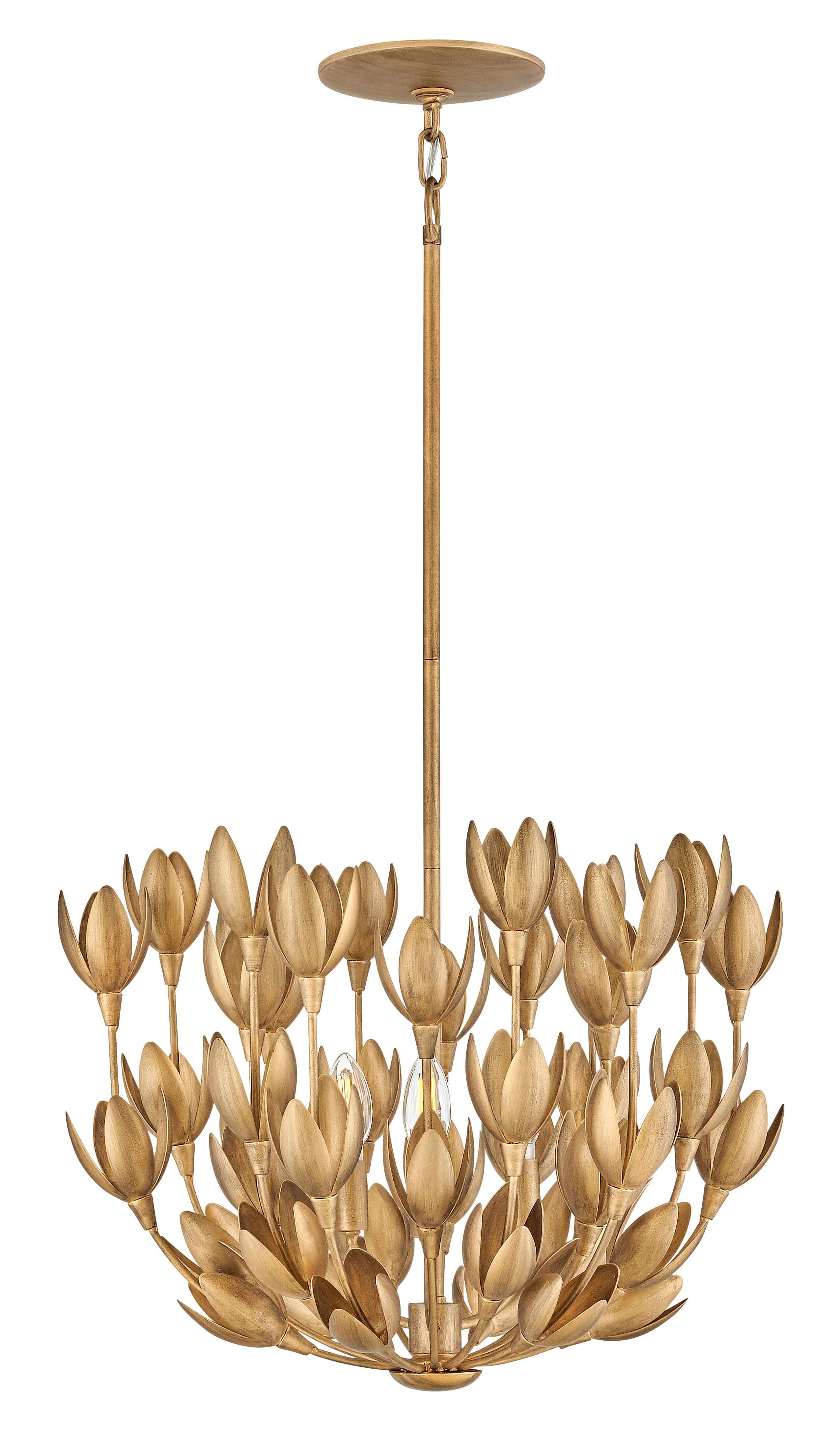 Burnished Gold LED Pendant from the Flora Collection