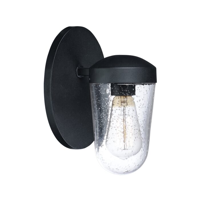 Maxim Lighting Lido 9.25" 1-Light Outdoor Wall Lantern in Black Maxim Lighting Lido 9.25" 1-Light Outdoor Wall Lantern in Black