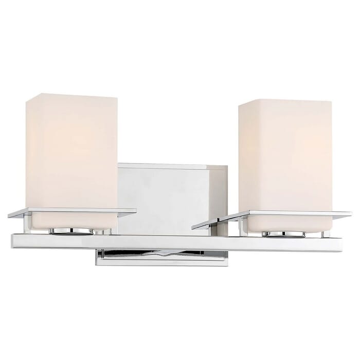 Minka Lavery Tournee 2-Light 15" Bathroom Vanity Light in Chrome Minka Lavery Tournee 2-Light 15" Bathroom Vanity Light in Chrome