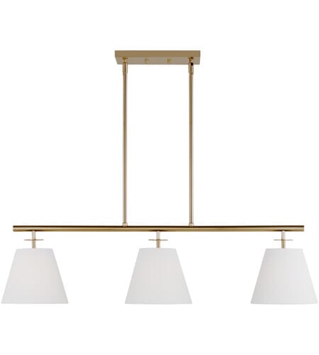 Sea Gull Crestgrove 3-Light Linear Chandelier in Satin Brass