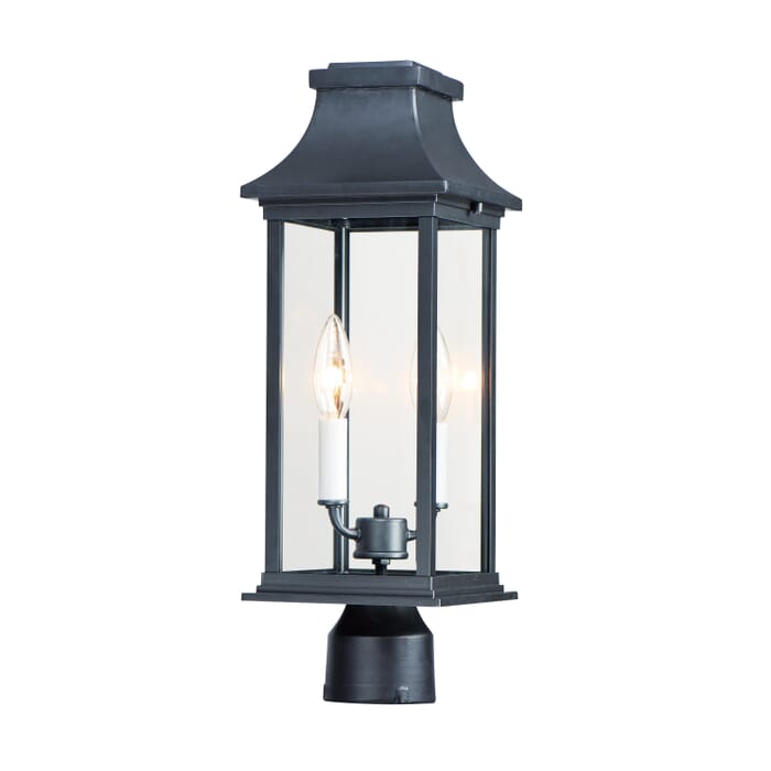 Maxim Vicksburg 2-Light Outdoor Post Light in Black Maxim Vicksburg 2-Light Outdoor Post Light in Black
