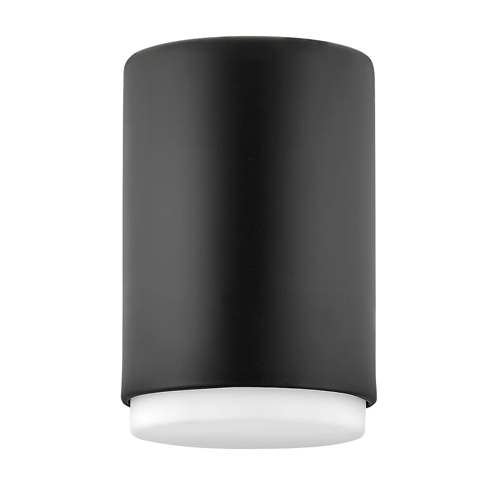 Cedric 1-Light Flush Mount Ceiling Light In Black