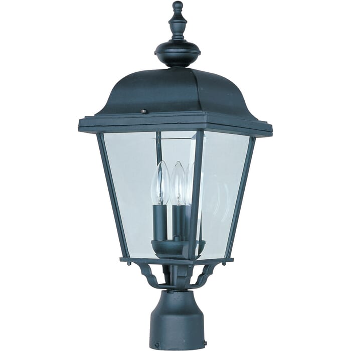 Maxim Lighting Builder Cast 3-Lt 24" Outdoor Post Mt, Black Maxim Lighting Builder Cast 3-Lt 24" Outdoor Post Mt, Black