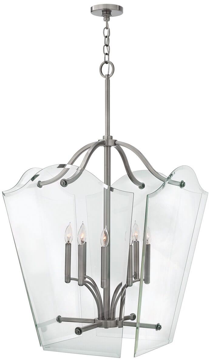 Wingate 8-Light Entry Light in Polished Antique Nickel Finish