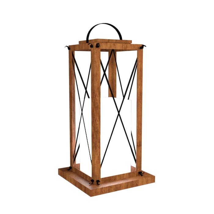 Clean 1-Light Floor Lamp in Imbuia