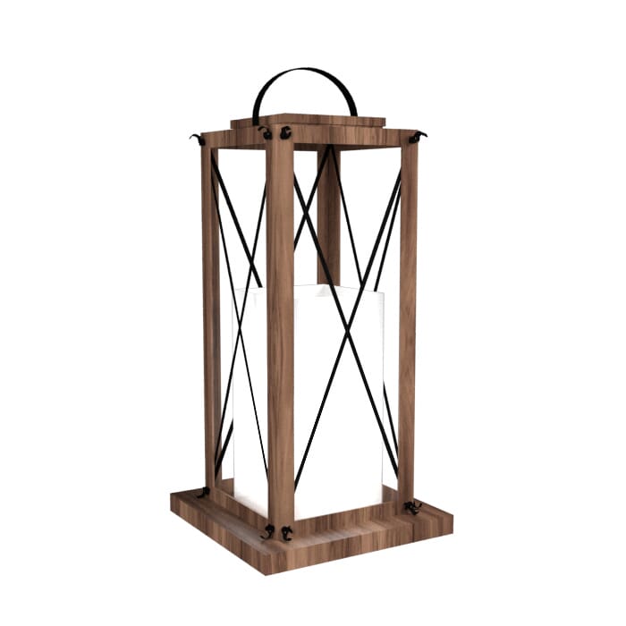 Clean 1-Light Floor Lamp in American Walnut